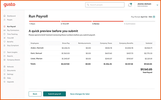 Gusto: Payroll Option 2 for Outsourced Talent